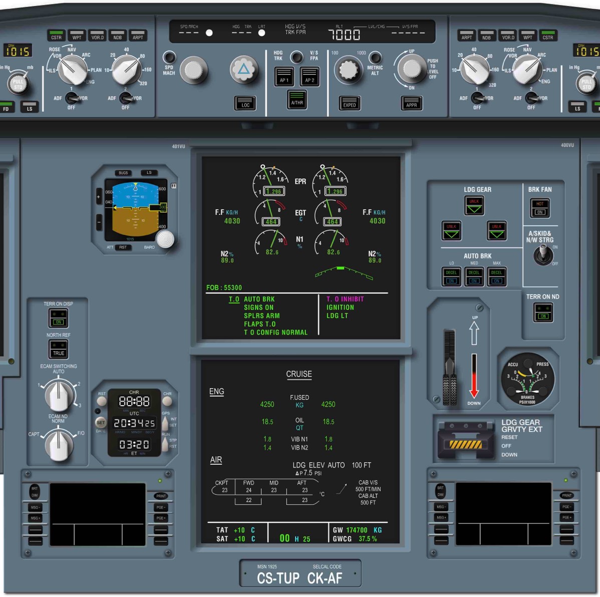 A330-NEO Cockpit Poster Instruments