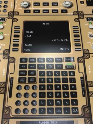 Laminated Cockpit Training Poster FMC CDU