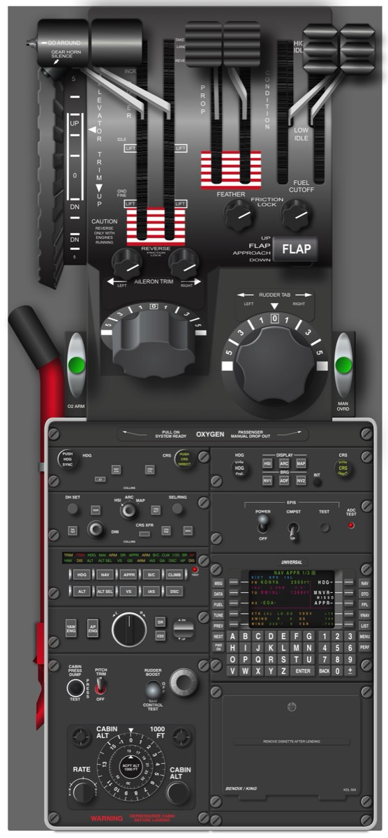 Beech KingAir Cockpit Poster