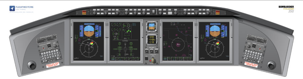 Bombardier Challenger CL350 Cockpit Posters