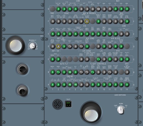 Airbus A320 Cockpit Poster Overhead